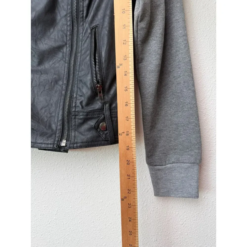 Foreign Exchange Black Gray Womens S Moto Jacket